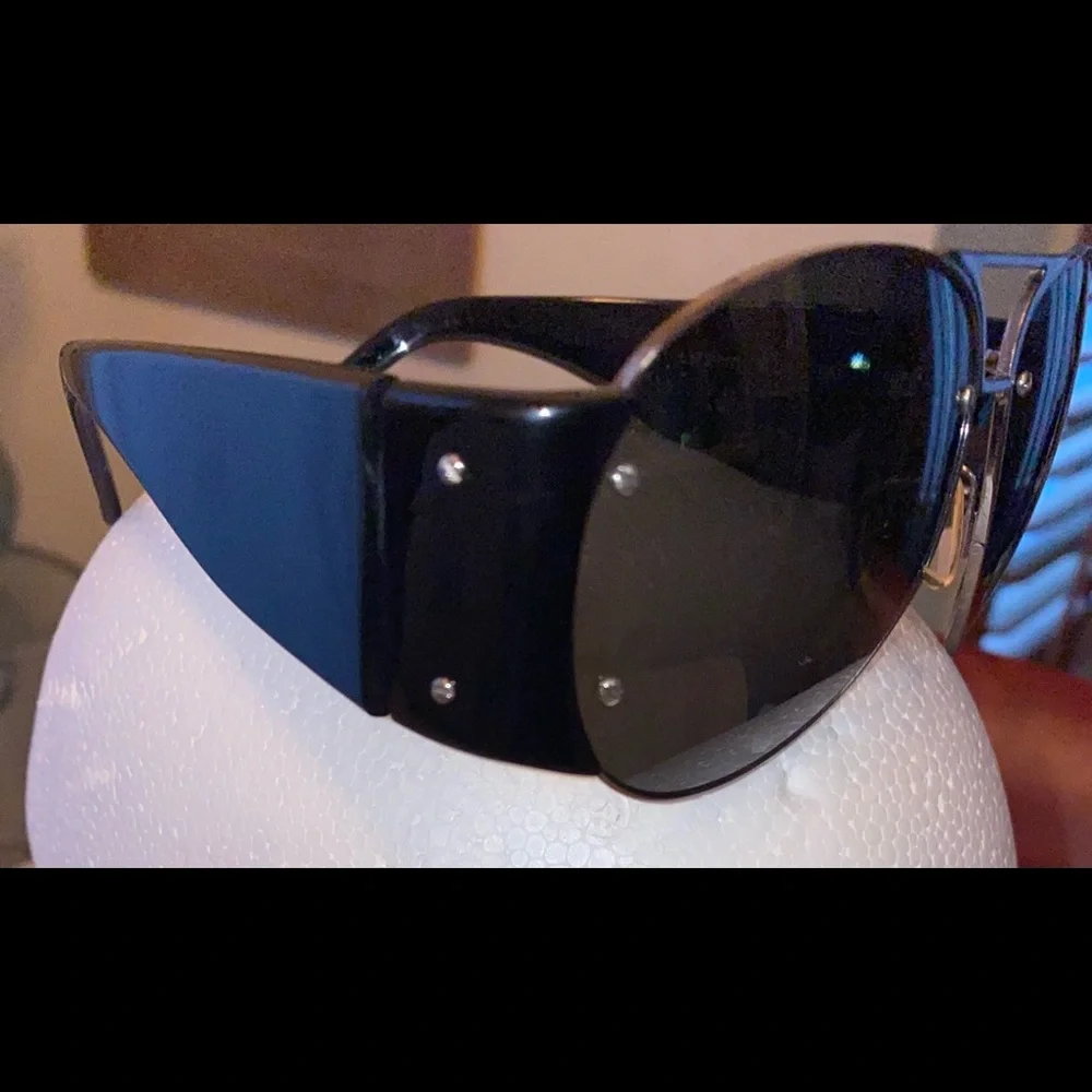 Lanvin  Black Avatar Sunglasses make in France - Picture 8 of 10